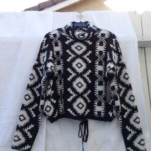 Bundle sunglass&French crop style knit turtle-neck long sleeve warm sweater NWT
